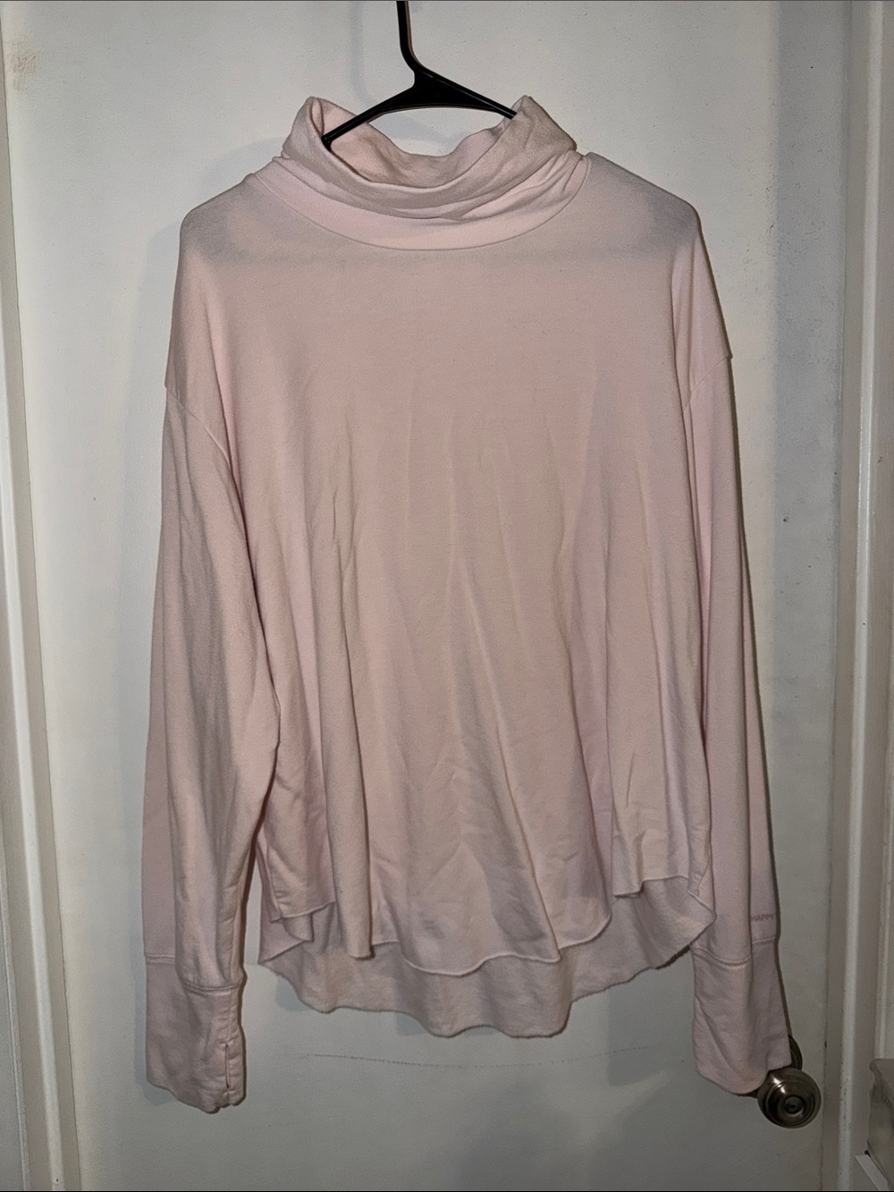 aerie Light Pink Turtleneck Long Sleeve Top